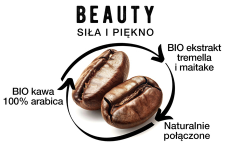 BIO Kawa Tremella BEAUTY Ra Hygge drobno mielona do espresso - ekologiczna, niskokwasowa z ekstraktem (227g)