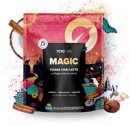 MAGIC - Chaga Chai Latte wspomagająca pracę układu odpornościowego (120 g/12 porcji)